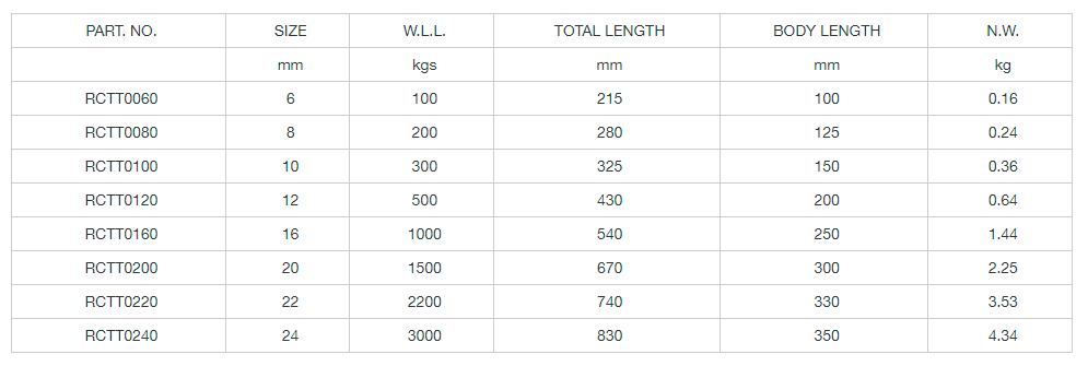 Turnbuckles Commercial Type With Hook And Eye